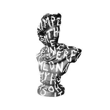 

64cm Modern Simple Graffiti Letter Apollo Statue David Art Sculpture Resin Crafts Home Office Decoration Wedding Gift R2683