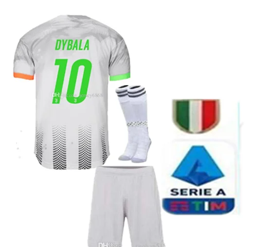 19 20 взрослых комплект+ носки juve футбол Джерси BUFFON Dybala DE LIGT Ramsey Ronaldo Kean взрослых Футболка Uwen майки - Цвет: shirt