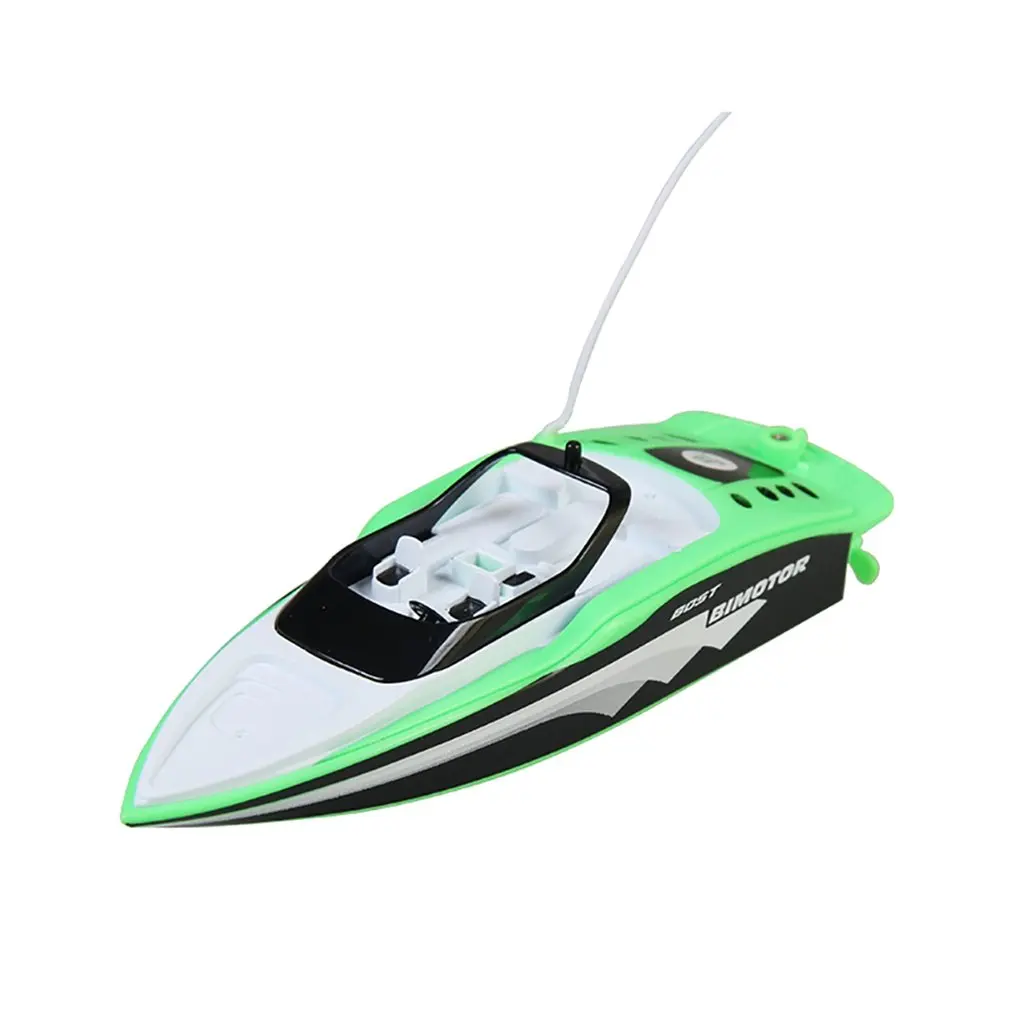 3392 м 27 МГц перезаряжаемый мини электрический Спорт высокая скорость RC лодка на дистанционном управлении лодка для детей игрушки подарок для детей - Цвет: green