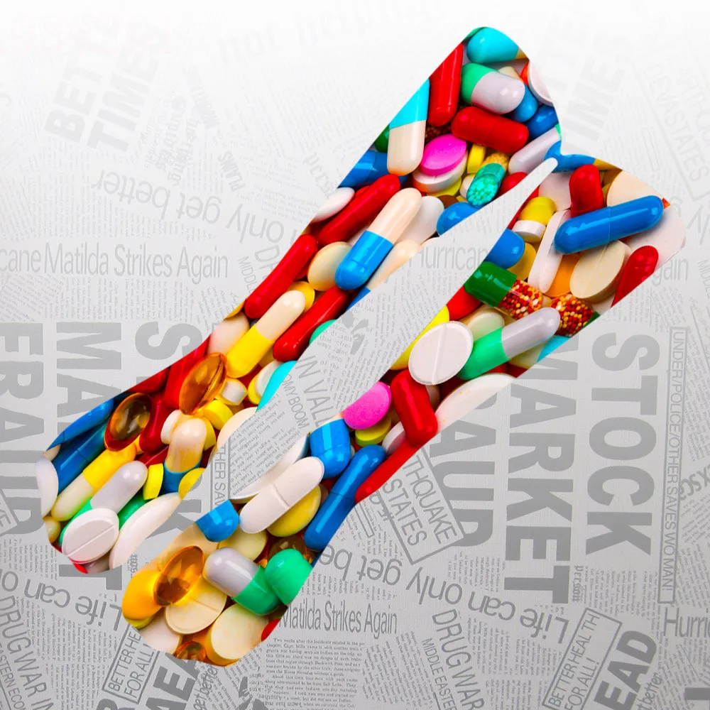 Носки Компрессионные гольфы Femme Красочный галстук толстые зимние высокие Забавные милые женские осенние Mujer Calcetines