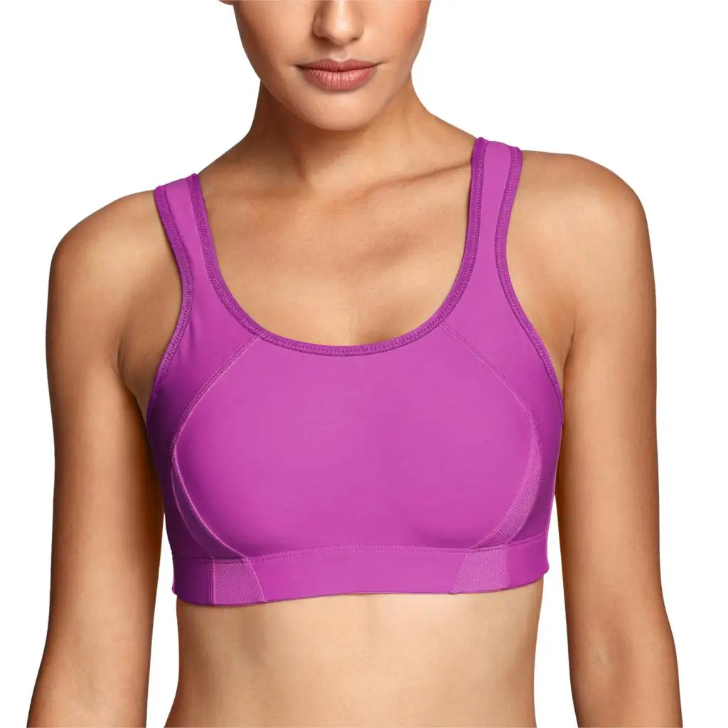La Isla женский спортивный бюстгальтер с глубоким покрытием, мягкий, мягкий, B C D DD E F - Цвет: Purple02