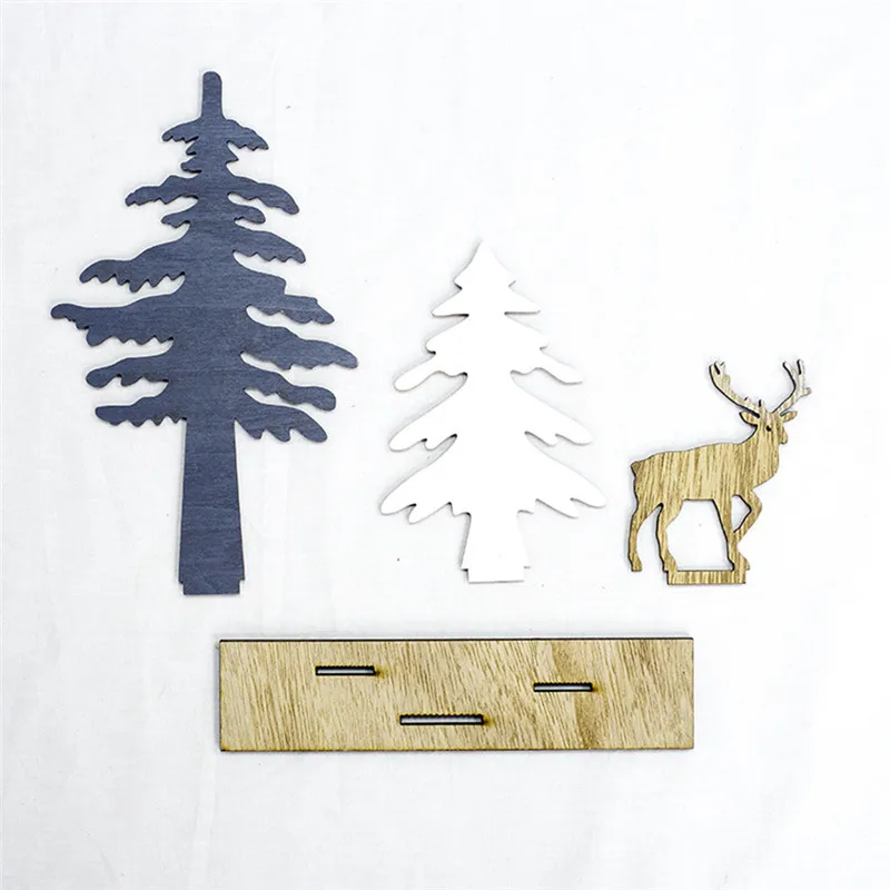 Деревянное Рождественское украшение с оленем для дома, рождественские украшения с оленем, детский подарок, украшения для дома и рождественской вечеринки