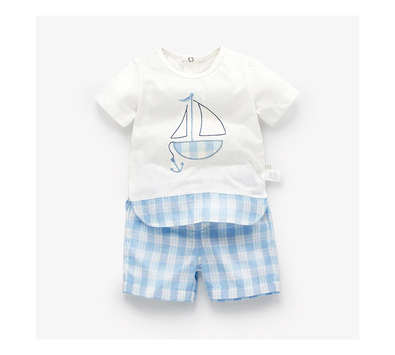 Одежда для маленьких мальчиков летний комплект одежды для новорожденных мальчиков, хлопковый костюм для малышей(рубашка+ штаны), комплект одежды для младенцев(0-4 года