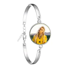 Хип-хоп цепочка со скрипичным ключом браслет Billie Eilish Art Picture 18 мм бижутерия со стеклянными кабошонами для женщин девочек музыкальные фанаты подарок