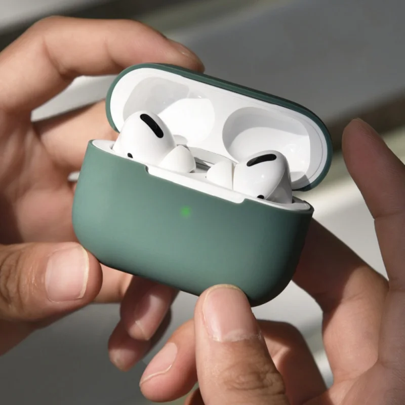

Protective Case Solid Portable Silicone Protection Cover Headphone Protector For AirPods Pro Earphone Cases