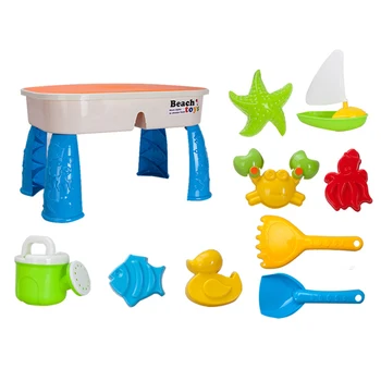 

Plastic Storage Room Non Toxic Shovel Dredging Tool Summer Outdoor Beach Sand Toys Set With Activity Table Kids Gift Digging Pit