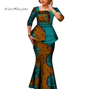 

2020 African Suits for Women African Wax Print Tops and Skirts African Skirts Set Ankara African Clothes Plus Size WY6592