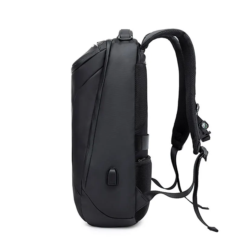 

New Style 15.6-Inch Water-Resistant Business Computer Backpack Charging Multi-functional Backpack Solid Color Multi-pockets Scho