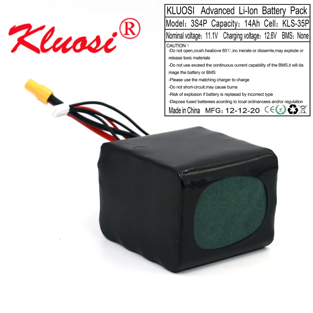 KLUOSI 3S4P 12V 14Ah высокое Ёмкость Бла (беспилотный летательный аппарат Перезаряжаемые