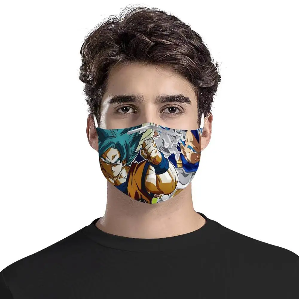 

Custom pattern Anime dragon ball Masks Cosplay Reusable Comfortable Dust Windproof Mask Costumes Accessories Anti Infection
