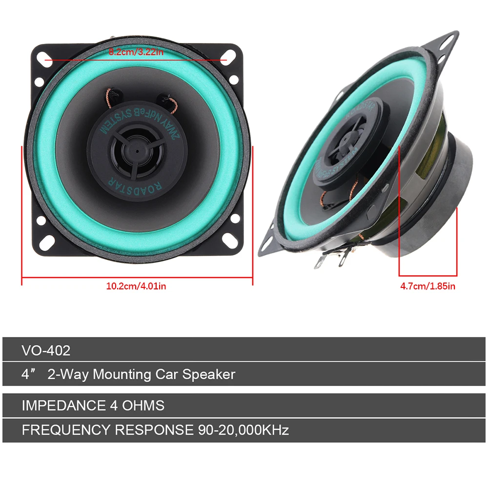 Universal Car Audio System 4/5/6.5 Inches Loudspeaker Stereo Music Speaker Auto Internal Replace Parts Vehicle Accessories