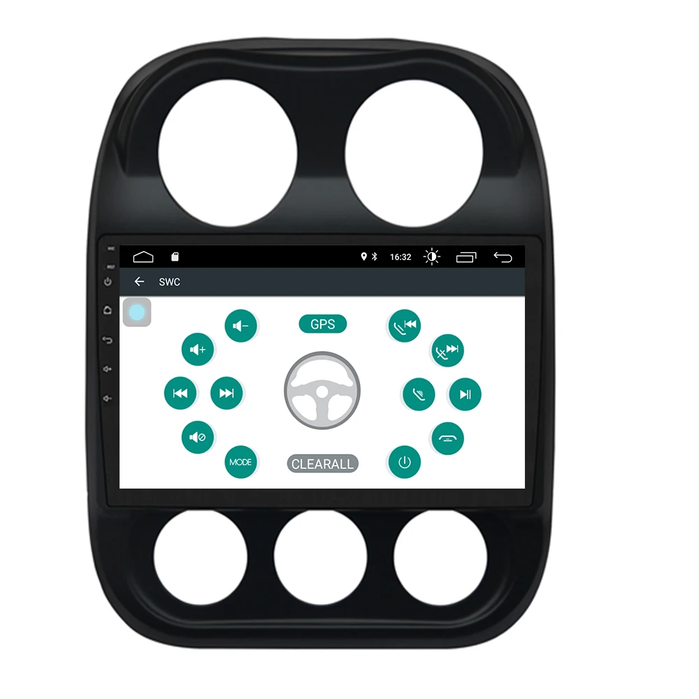 Cheap Android 9.0 2.5D car dvd For JEEP Compass Patriot Radio 2009-2019 multimedia GPS Radio stereo gps navigation map camera 3