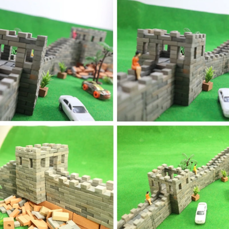100pcs 1/16 Miniature Simulation Brick Diy Sand Table Diorama Landscape Scenery 5