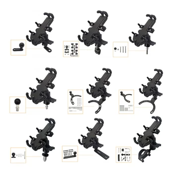 

1 Set Universal 360 Degree Rotatable Motorbike Motorcycle Scooter Mobile Phone Holder Shockproof Cradle Clamp Mount