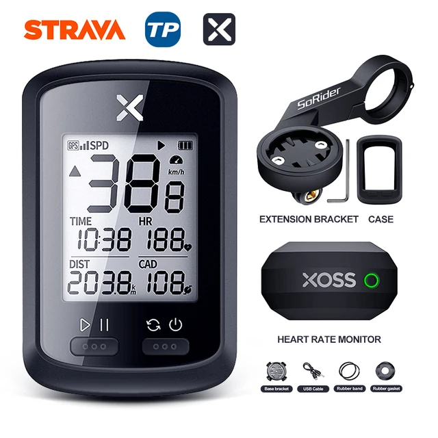 XOSS GPS Bike Computer G+ Wireless Cycling Speedometer Road  MTB Waterproof Bluetooth ANT+ Cadence Speed Cycle Bicycle Computer G PLUS Group E