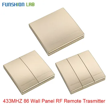 

FUNSHION 433 Mhz Wireless RF Wall Panel Transmitter RF AC 110V 220V 1 CH Remote Control Switch Receiver For Hall Bedroom Lights