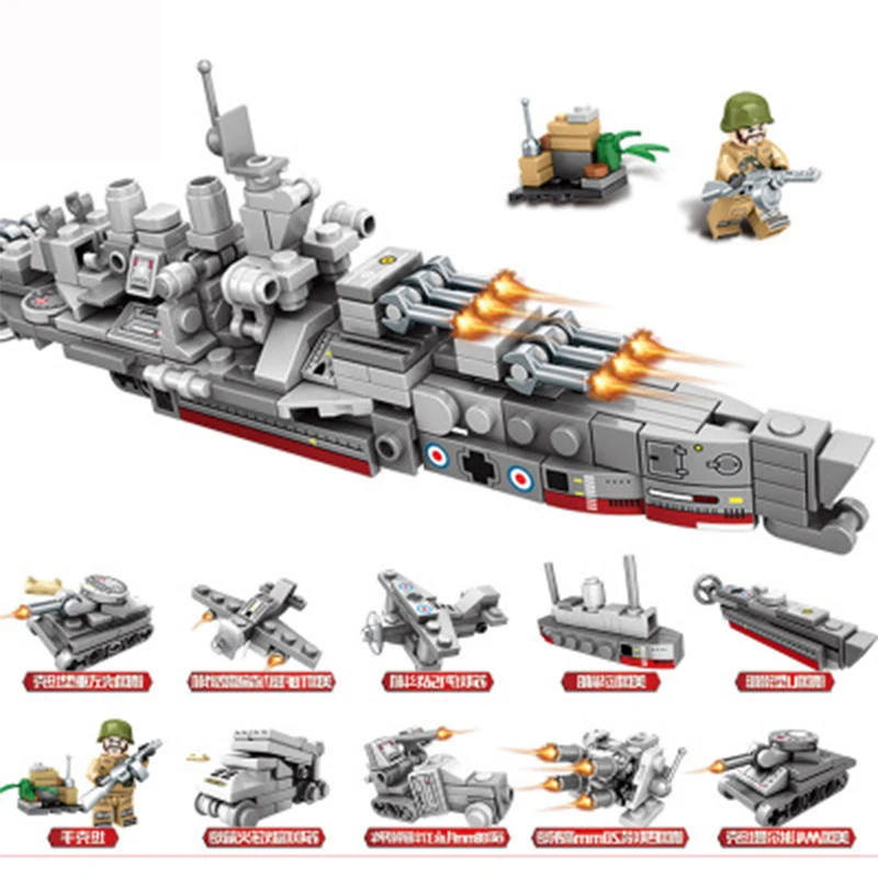 

Super change mobile military police engineering fire robot puzzle building blocks children's toys gifts 10 in 1