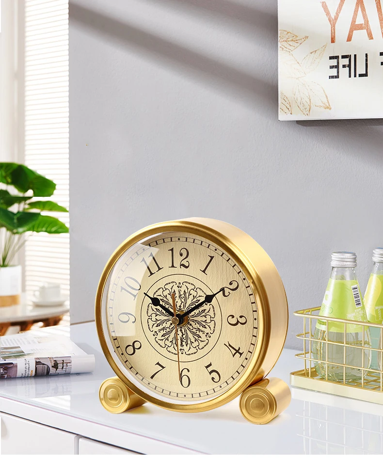Desk & Table Clocks Luxury Pure Brass Clock Living Room Bedroom