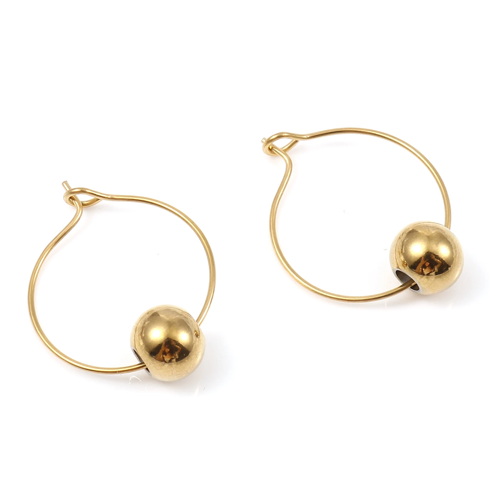 Boucles d'oreilles Géométriques en Acier Inoxydable - 1 Paire - Anneau Circulaire - Bijoux à la Mode pour Femmes et Filles - Cadeau Parfait