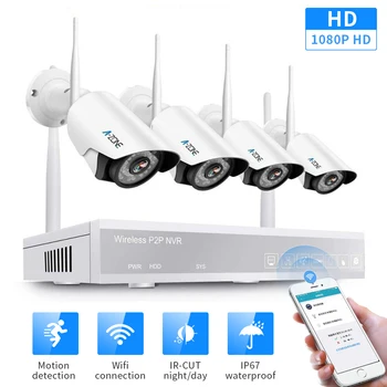 

Wifi Security Camera System Kit Audio Record 1080P IP Camera IR Outdoor Waterproof CCTV NVR Video Surveillance 2MP NVR Set
