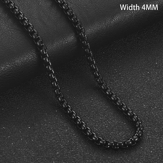 Fashion 2-5mm Mens Box Chain Stainless Steel Necklace For Women Pendant Necklace Jewelry Gift Statement