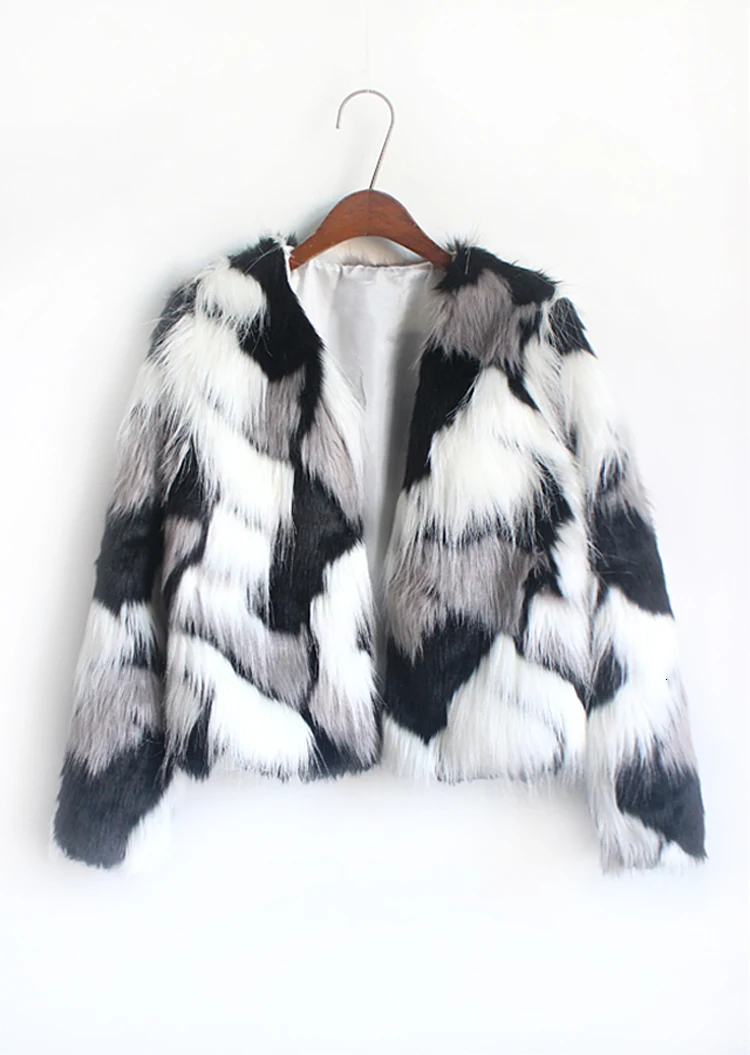 DEAT зимняя теплая куртка для женщин Винтажная верхняя одежда для девушек свободного размера плюс толстый искусственный мех градиентный Топ пальто кардиган 19J-a116 - Цвет: as photo