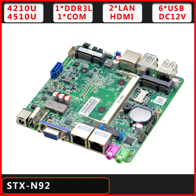 Ddr3L Edp Dual Lan M. 2 Piccola Scheda Madre Micro Intel Nuc Board I5-4210U I7-4510U