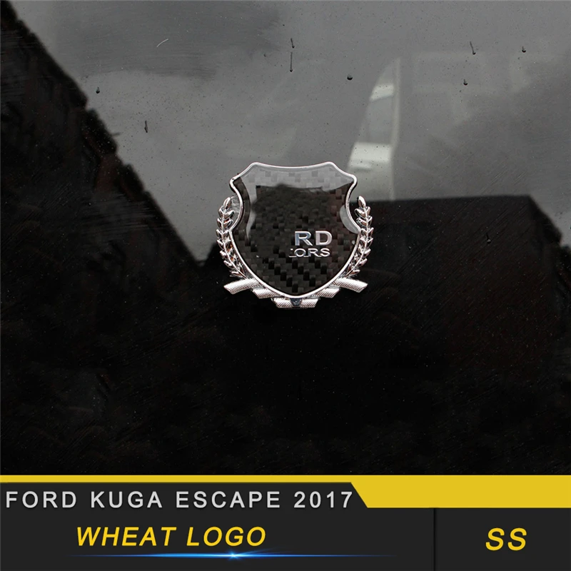 

For Ford KUGA Escape 2017 2018 Car Styling Decoration Wheat Badge Emblem Cover Trim Frame Sticker Exterior Accessories