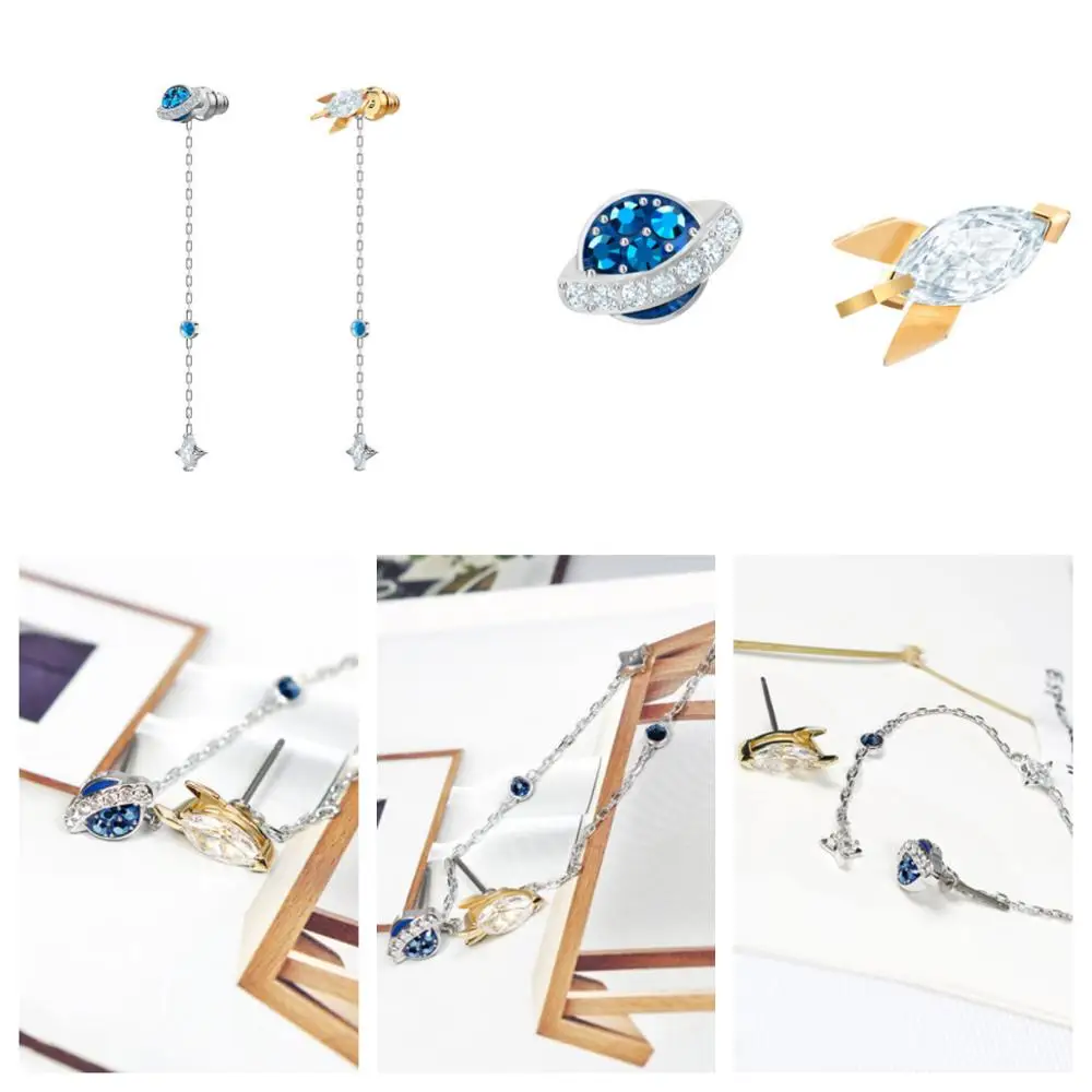 

Original 2019 New Space Space UFO Crystal Rocket Female Earrings 5447696 Fashion Charm Ladies Earrings Jewelry Free Shipping