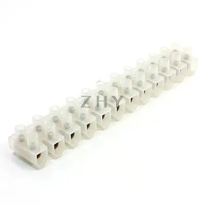 

380V 60A Dual 12 Position Barrier Screw Terminal Block Wire Board
