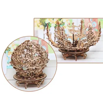 

DIY 3D Wooden Mechanical Puzzle Dancer Flower Model Building Kits Adult Children