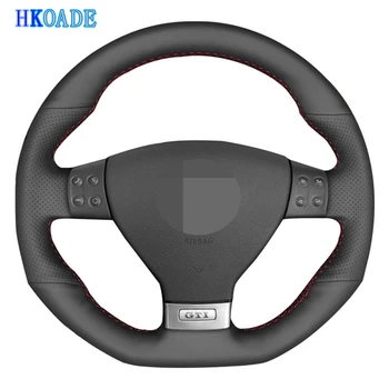 

Black Hige Soft Artificial Leather Leather Car Steering Wheel Cover For Volkswagen VW Mk5 GTI Golf 5 R32 Golf 5 Passat R GT 2005