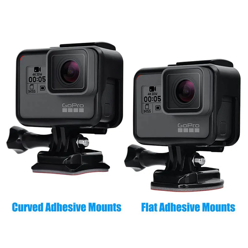 Adhesive Mounts For GoPro 7 6 5 4 3 Curved Flat Mounts 3M Sticky Pads for Go Pro Xiaomi Yi SJCAM Action Camera Helmet Board Car-4