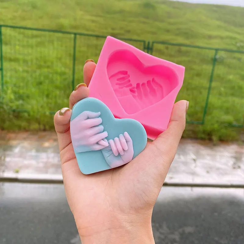 3D Love Heart Shaped Silicone Soap Mold DIY Cake Candel Chocolate Soap Mold Mould Fondant Sugar Art Tools For Making