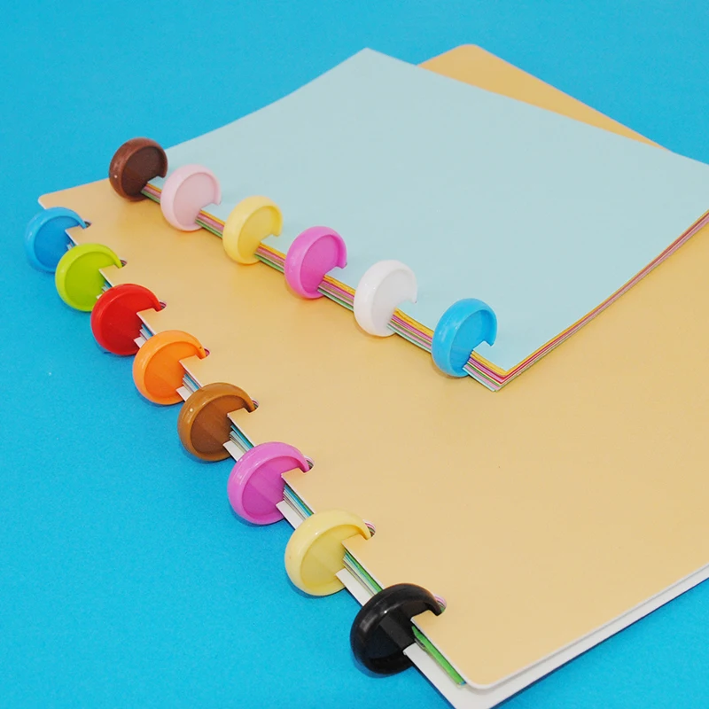 30pcs 19mm Binding Discs Solid Mushroom Binder Binding Button DIY Book Loop Loose-leaf Rings Disc Buckle Office Supplies