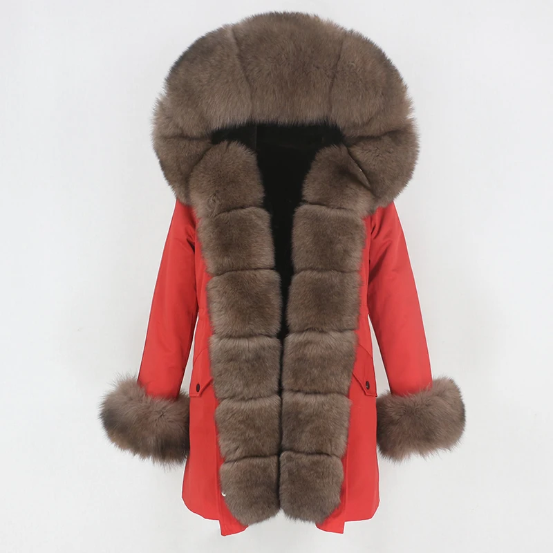 OFTBUY Waterproof Long Parka Winter Jacket Women Real Fur Coat Natural Fox Fur Collar Hood Thick Warm Streetwear Detachable New