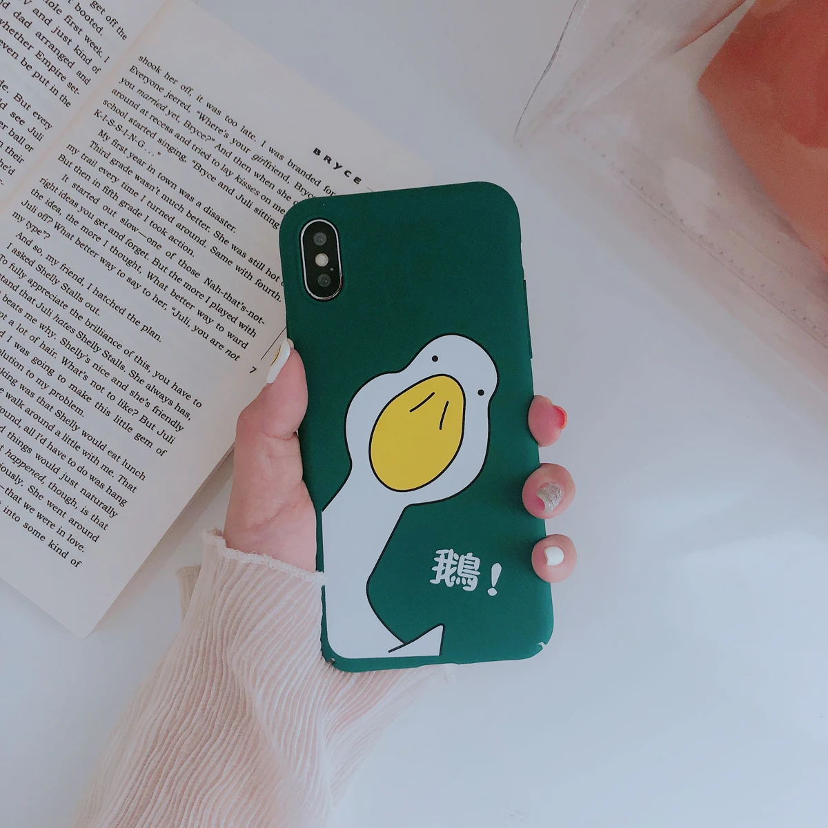 New Lovely Cute Big Goose Matte Case For Apple iphone 6 6S 7 8 Plus X XR XS Max Cover Ip 6plus 7plus 8plus XsMax Green Hard | Мобильные