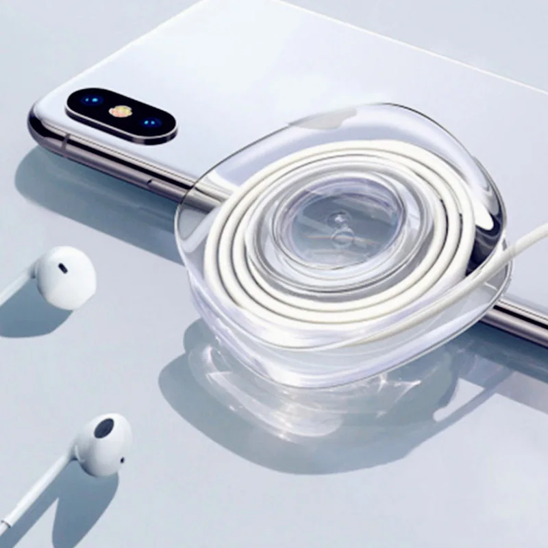 Phone Holder Cable Organizer Silicone Suction Pad Reusable Magic Nano Sticker Rubber Pad Nano Paste Double-sided Tape Cable Winder Wall Sticker Car Phone Holder Gel Paste