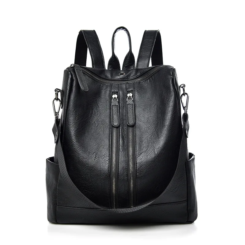 

High-capacity backpack women's 2019 new Korean fashion leisure travel bag soft Joker backpack