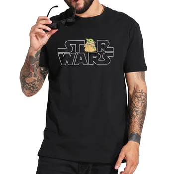 

Baby Yoda T Shirt The Mandalorian Star Wars Tshirt Short Sleeved Pure Cotton Breathable Tops