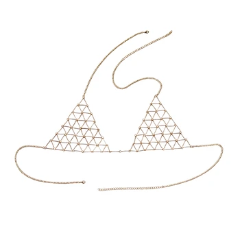 

Exaggerated Geometric Body Chain Summer Beach Halter Necklace