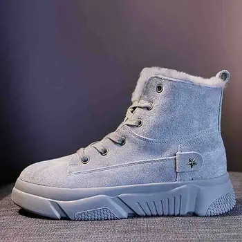 

Ankle Boots Shoes Woman Winter Boots Women Shoes Nice New British Wind Warm Flat Women Snow Boots