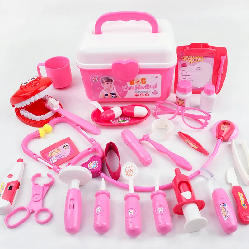 

[Dental] Children Model Doctor Toys Play House Doctor Play Doctor Nurse Medicine Box Set