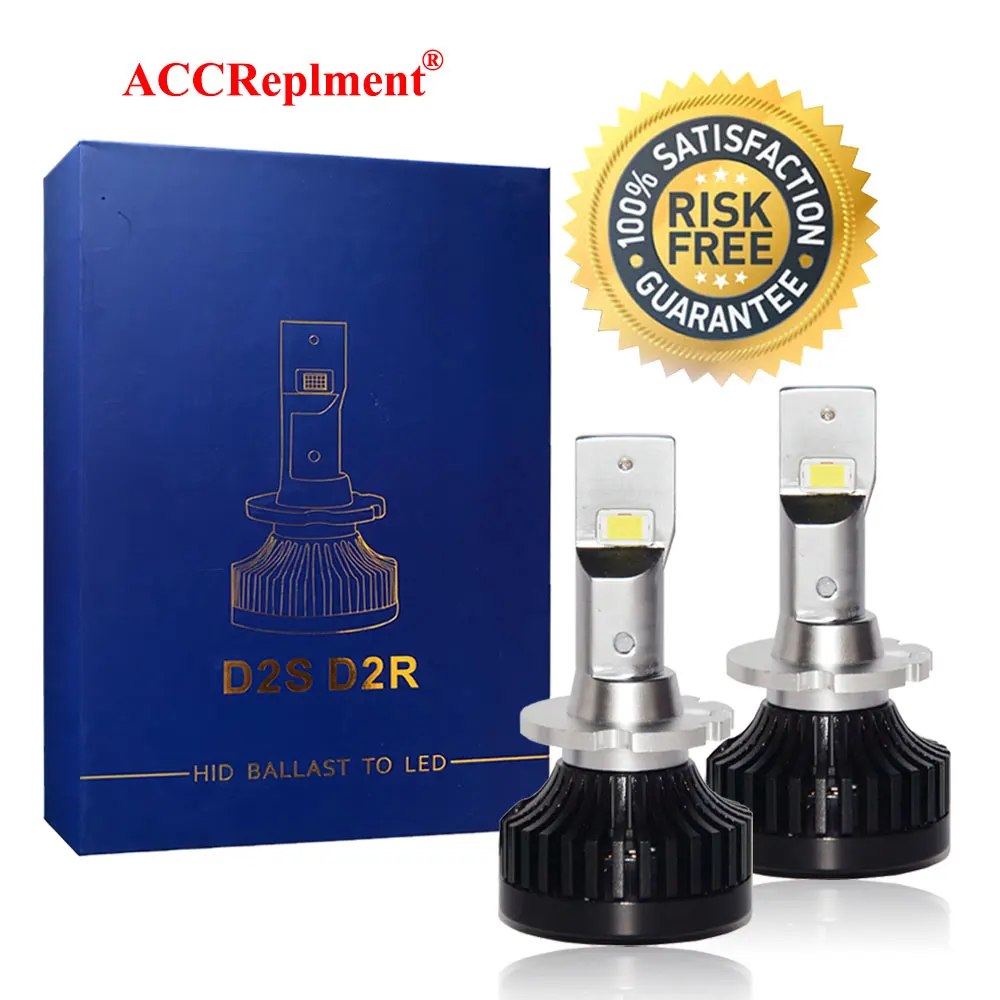 

Bright LED Headlight Bulbs Conversion Kit D2S D2R 8400LM 70W, LED CSP Chips 6000K White Replace HID Xenon Lamps Plug and Play