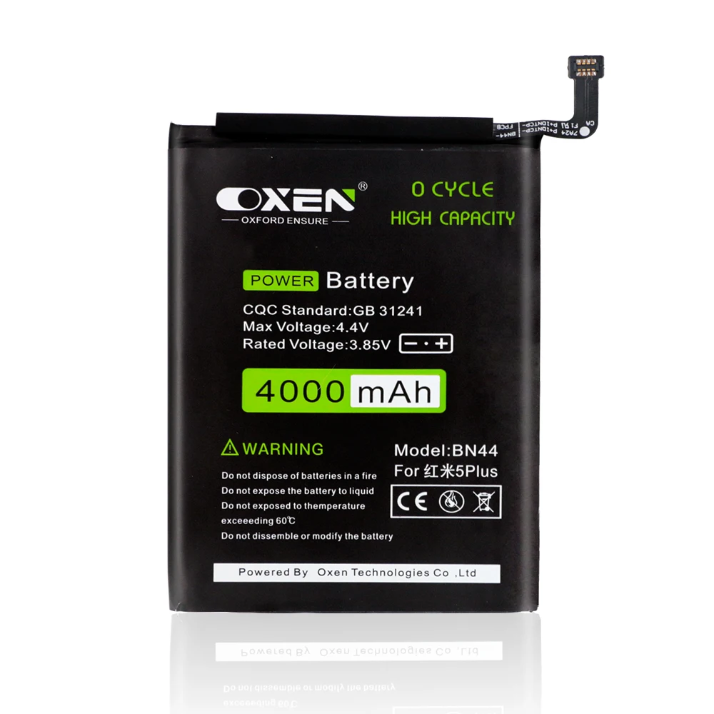 OXEN BN44 аккумулятор 4000 мАч для Xiaomi Redmi 5 Plus Сменные Аккумуляторы для телефонов Hongmi 5plus высокое качество перезаряжаемая батарея