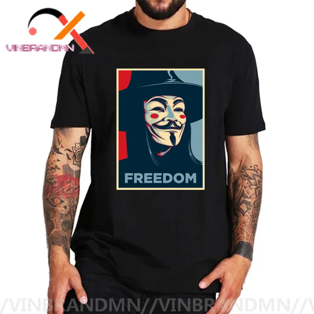 2020 футболки V For Vendetta анонимная маска Гай Фокс вдохновил свободу революции