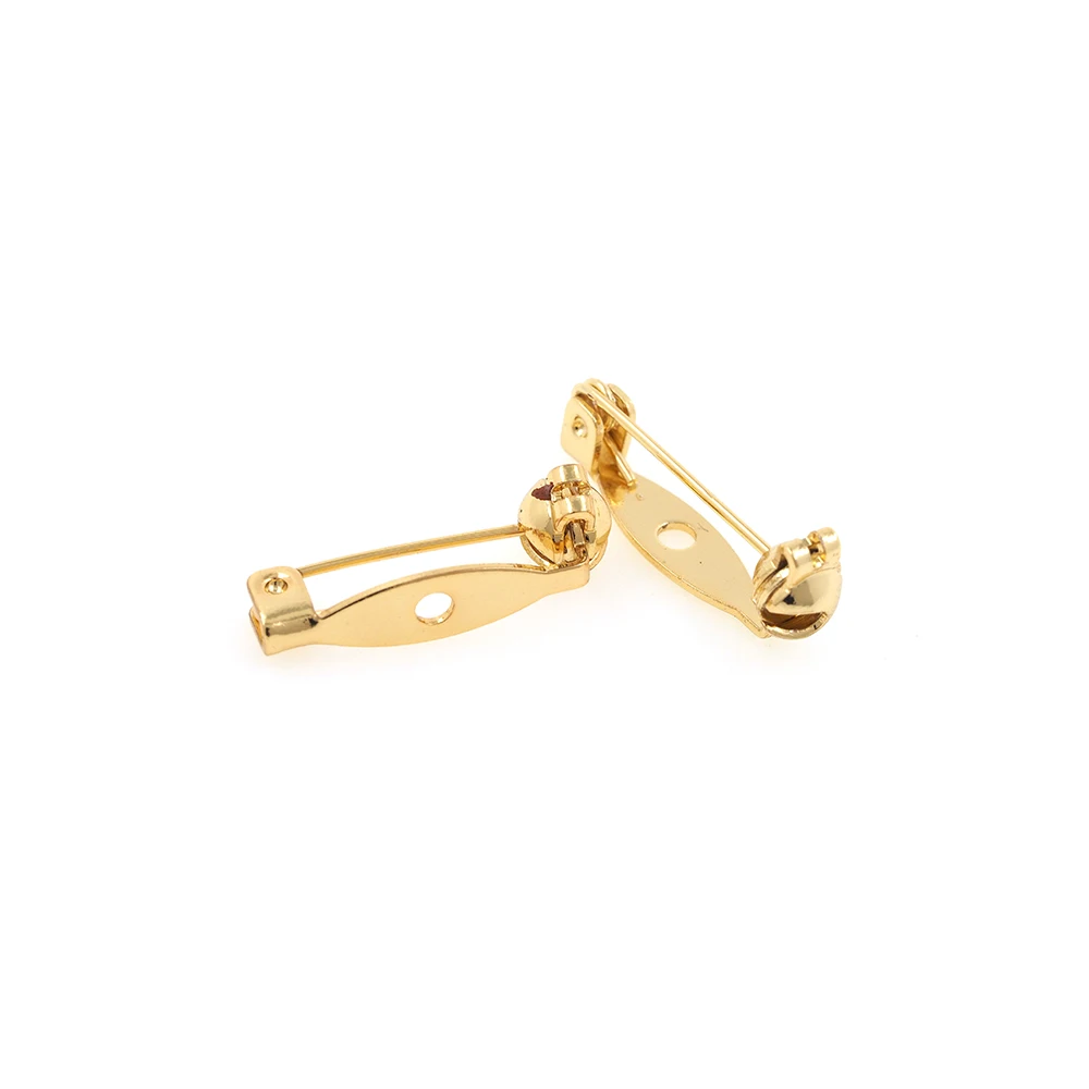 Small Safe Lock Gold Copper Brooch Pins For DIY Jewelry Making Clothing Findings