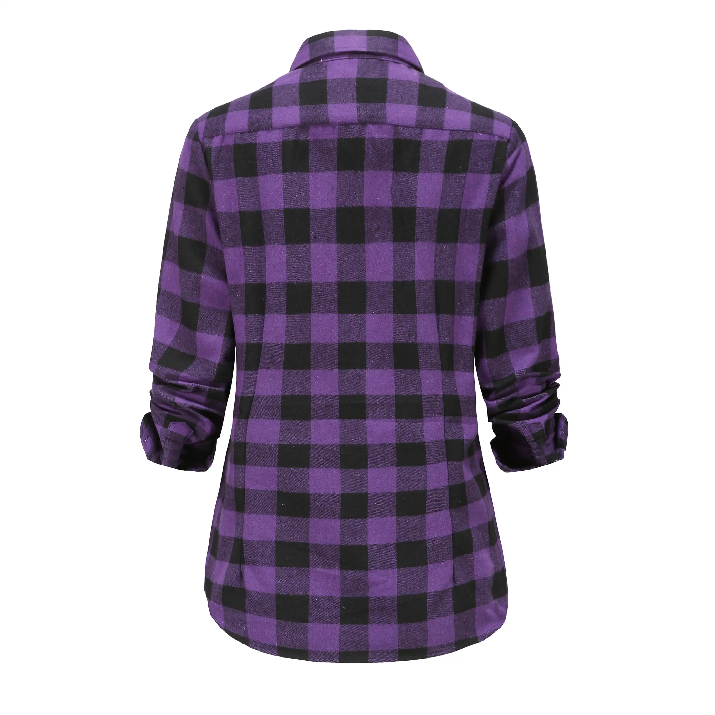 Womens purple plaid shirt Clearance