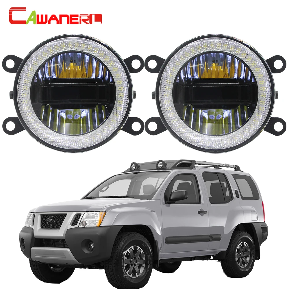 Cawanerl для Nissan Xterra N50 2005- Автомобильный светодиодный противотуманный светильник, комплект, дневные ходовые огни, ангельские глазки, DRL, лм, 12 В, аксессуары