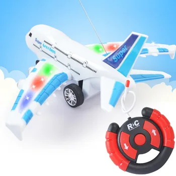 

Kids Glider Plane Toys Electric Music Light Automatic Steering Plane Passenger Airplane Aircraft Model Toy Kid Outdoor Toy Games